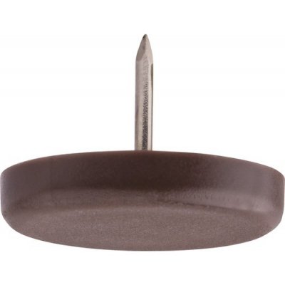 Walteco Plastový kluzák s trnem, průměr 30mm, hnědý, 8 ks , 84985 – Sleviste.cz