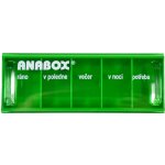 Anabox Dávkovač na léky Denní box barevně rozlišený světle zelená – Zboží Mobilmania