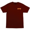 Pánské Tričko Santa Cruz triko Thrasher Flame Dot S/S Regular T-Shirt Mens Burgundy