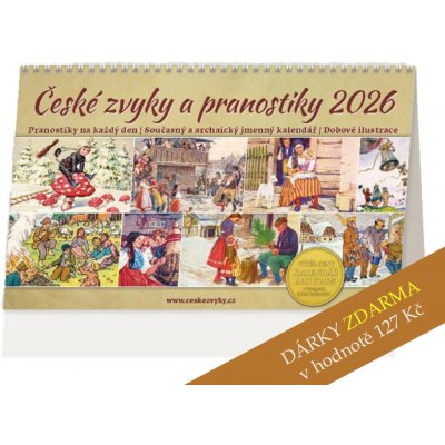 České zvyky Stolní na rok 2026 – Zboží Dáma