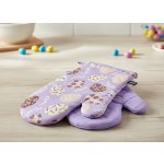 Kuchyňské bavlněné rukavice - chňapky FESTIVE EGGS fialová 100% bavlna 19x30 cm – Zboží Dáma