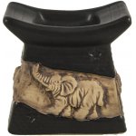 Aromatika aroma lampa černá basreliéf slon – Zboží Mobilmania