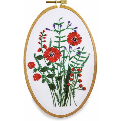 Stoklasa Vyšívací sada s předtištěným motivem 380637 6 červené luční kvítí 15x22cm – Zboží Dáma Stoklasa Vyšívací sada s předtištěným motivem 380637 6 červené luční kvítí 15x22cm – Zboží Dáma