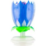 GoDan Dortová svíčka hrající s fontánou modrá – Zboží Dáma