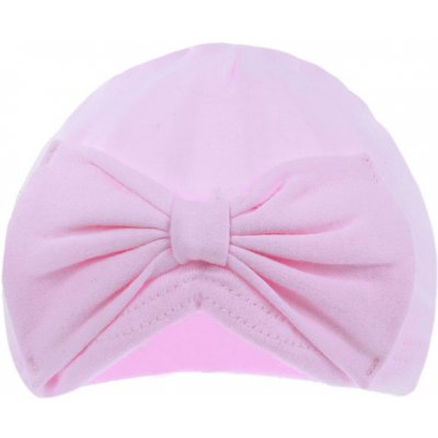 Kojenecká růžová čepička s mašlí – Zbozi.Blesk.cz