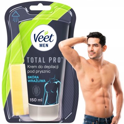 Veet Men Silk & Fresh depilační krém do sprchy pro citlivou pokožku 150 ml – Hledejceny.cz