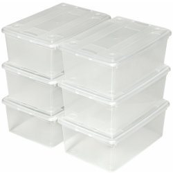 Tectake 402005 Úložné boxy plastové krabice sada 12 dílná umělá hmota 6,4 L