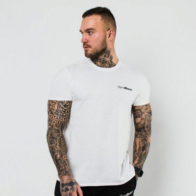 GymBeam tričko Basic white – Zboží Mobilmania