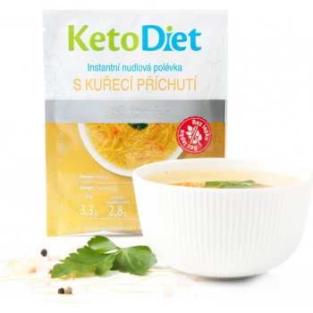 KetoDiet Proteinová polévka kuřecí s nudlemi 7 x 33 g