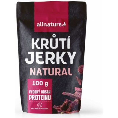 Allnature Turkey Natural jerky sušené krůtí maso 100 g – Zboží Dáma