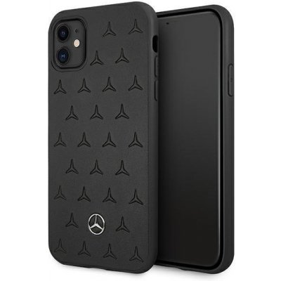 Pouzdro Mercedes iPhone 11 Leather Stars Pattern černé – Zboží Mobilmania
