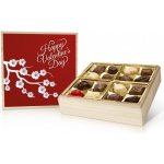 Selllot Výběr pralinek v dřevěné dóze Happy Valentines Day větvička s květy 400 g – Zboží Dáma