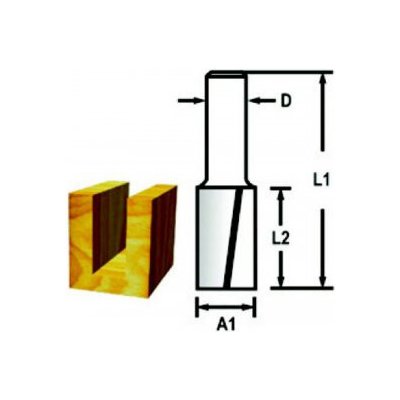 Makita Drážkovací fréza 2 břit stopka 6 mm,6x16x48 mm D-47422 – Hledejceny.cz