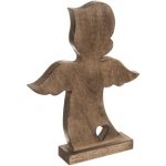 Orion Dřevěný anděl mango srdíčko 38,5 cm – Zboží Dáma