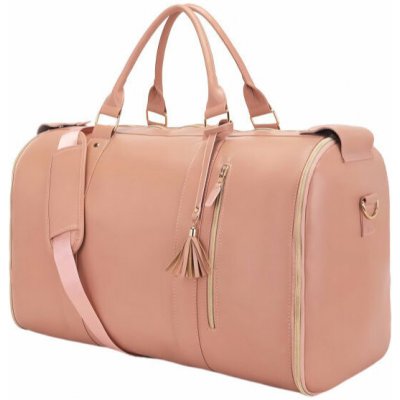 RealG RC-K-1698 Skládací taška na oblek a šaty 55 l, 2 v 1, růžová – Sleviste.cz