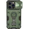 Pouzdro a kryt na mobilní telefon Apple Pouzdro Nillkin CamShield Armor Apple iPhone 14 Pro dark zelené
