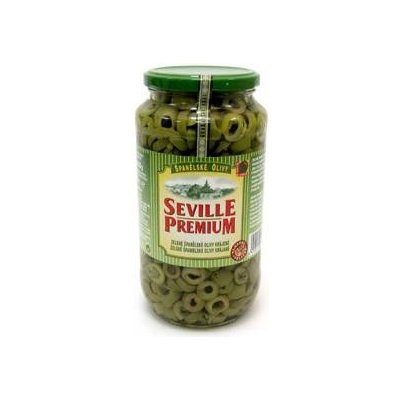 Seville Premium zelené olivy krájené 935g