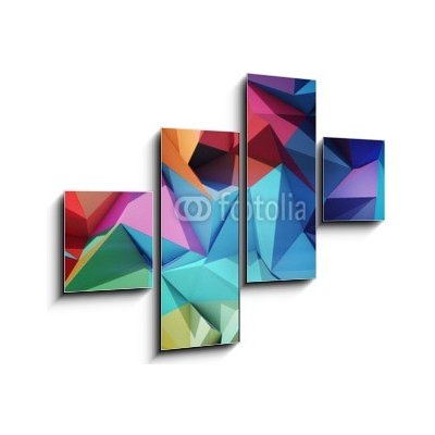 Obraz 4D čtyřdílný - 120 x 90 cm - Abstract geometric background Geometrické pozadí abstraktní – Zbozi.Blesk.cz