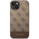 Pouzdro Guess 4G Stripe iPhone 14 Pro hnědé – Zboží Mobilmania