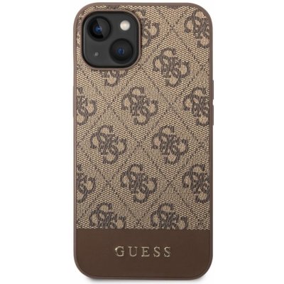 Pouzdro Guess 4G Stripe iPhone 14 Pro hnědé – Sleviste.cz