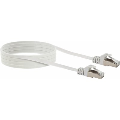 Schwaiger -CKF6100 532- Plochý CAT 6 (U/FTP) s konektorem RJ45 na konektor RJ45, bílý – Zbozi.Blesk.cz