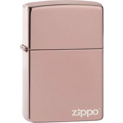 ZIPPO Zapaľovač HIGH POLISH ROSE GOLD LOGO 26908 – Zboží Mobilmania