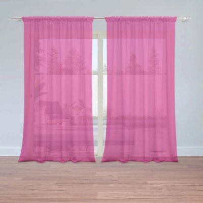Záclony Sytě růžová: 2 ks - 150x250 cm - Sablio – Hledejceny.cz