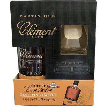 Clément VSOP 40% 0,7 l (dárkové balení 2 sklenice)