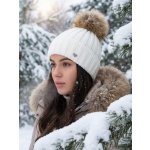 Nádherná dámská čepice s bambulí Andrea sněhově bílá – Hledejceny.cz