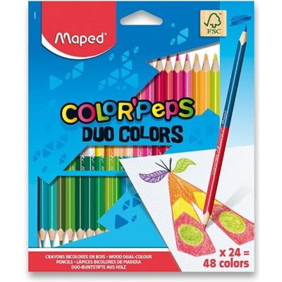 Maped 829602 Color'Peps Duo oboustranné pastelky 48 ks – Zboží Mobilmania