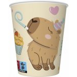 Pol-Mak Papírový kelímek 0,25l Cute Kapybara Party – Zboží Dáma