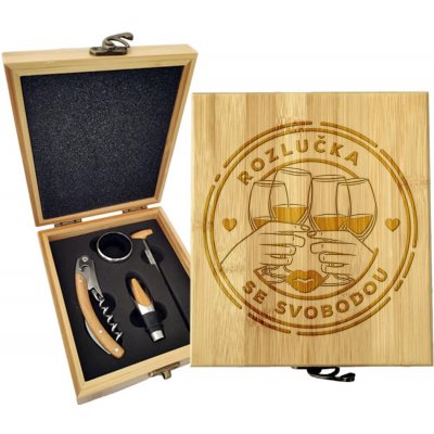 Sablio Dárková sada na víno Rozlučka se svobodou: 147×168×49 mm – Hledejceny.cz
