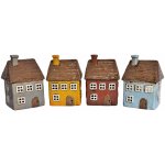 EGO Decor Keramický svícen DOMEČEK, Skřítci, 14 cm Barva: Cihlová – Sleviste.cz