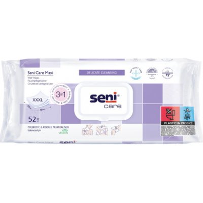 SENI Care vlhčené ubrousky MAXI 3v1 52 ks – Sleviste.cz