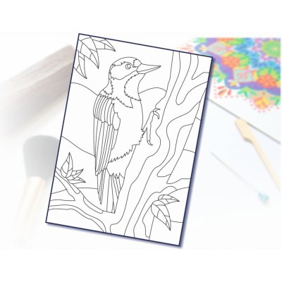 Radost v písku Šablona na pískování strakapoud A4 210 x 297 mm – Hledejceny.cz