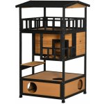 Pawhut Domeček s toaletou venkovní čtyřpatrový dřevěný 78 x 76 x 140 cm – Sleviste.cz