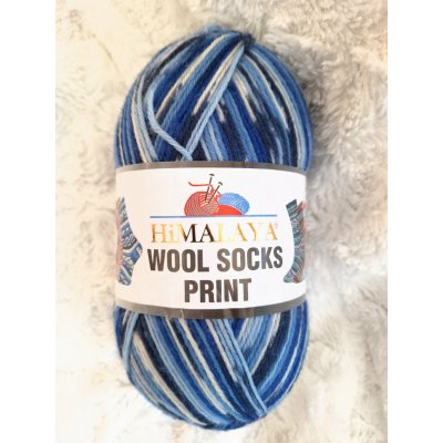 Himalaya Příze Wool socks print - S19-06 modro-světlá – Hledejceny.cz