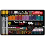 STABILO Kreativní set STABILO Creative Tips URBAN 10 různých barev 50 ks sada v plechu – Hledejceny.cz