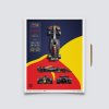 Plakát Automobilist Posters | Oracle Red Bull Racing - RB18 - Blueprint - 2022, Classic Edition, 40 x 50 cm