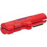 KNIPEX Nůž odizolovací na koaxiální kabely, ploché-oblé 16 64 125 SB – Sleviste.cz