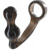 Anální kolík ToyJoy Manpower Plug & Penis Ring, anal lock 12x4,3cm kouřově