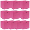 Úložný box zahrada-XL Úložné boxy 10 ks růžové 32 x 32 x 32 cm textil