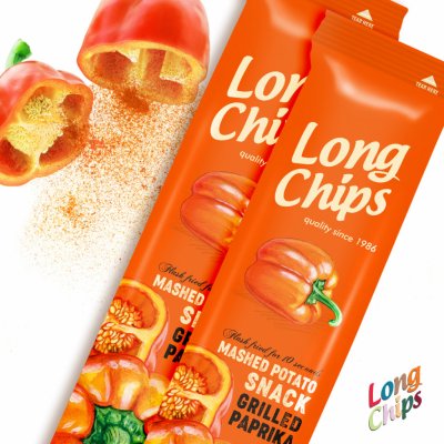 Long Chips bramborový snack grilovaná paprika 75 g – Zboží Dáma