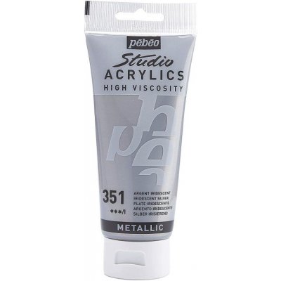 Pébéo Studio Acrylic Akrylová barva 100 ml 351 stříbrná iridescentní – Sleviste.cz