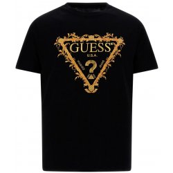 Guess SS BSC tri SCROLL TEE M4RI62K9RM1-JBLK černá