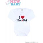 NEW BABY Body s potiskem New Baby I Love Mum and Dad – Sleviste.cz