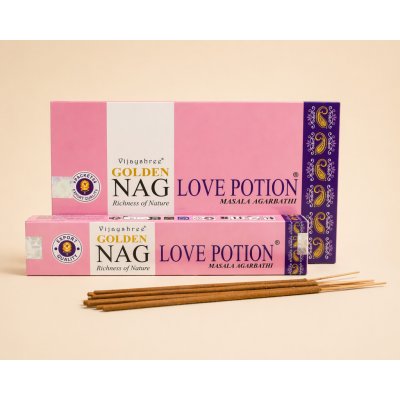Vijayshree Vonné tyčinky Golden Nag Love Potion 15 g – Hledejceny.cz