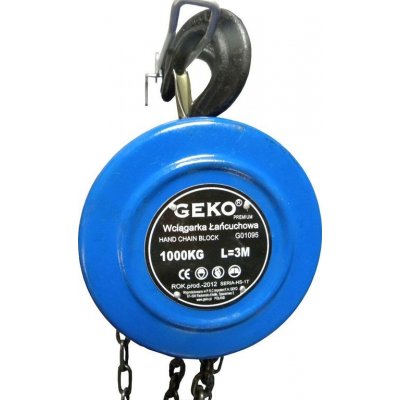 GEKO Premium kladkostroj řetězový naviják 1000 kg 3m G01095 – Zboží Mobilmania