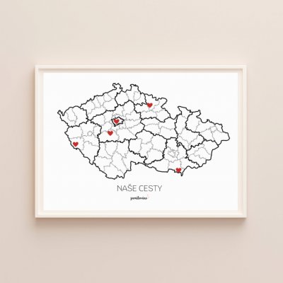 VZPOMÍNKOVÁ MAPA - Česká republika – Zboží Dáma