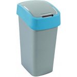 Curver Flipbin 02172-734 50 l stříbrná / modrá – Zboží Dáma Curver Flipbin 02172-734 50 l stříbrná / modrá – Zboží Dáma